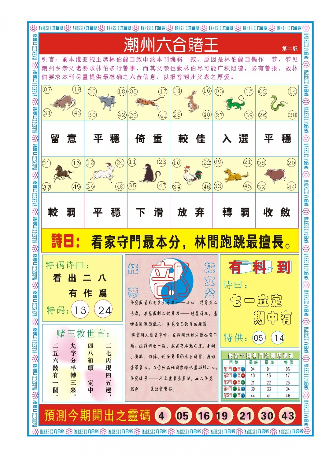 085期潮州六合赌王B[图]